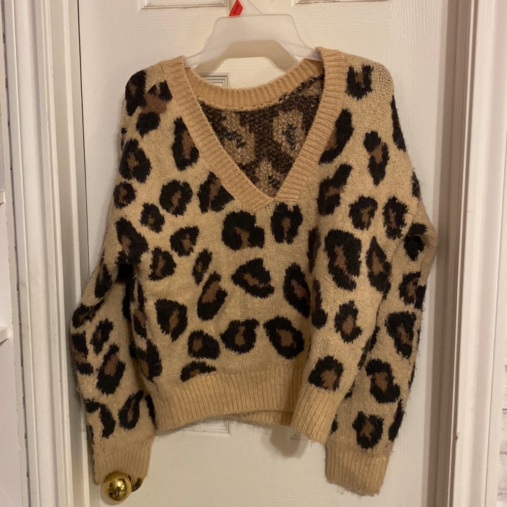 Cheetah print sweater